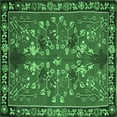 thumbnail image 1 of Ahgly Company Indoor Square Animal Emerald Green Traditional Area Rugs, 6' Square, 1 of 4