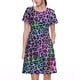 thumbnail image 1 of Disketp Rainbow Animal Skin para Vestido de Manga Corta para Mujeres, Vestidos de Verano para Mujeres, Casual y Holgado para la Playa, 1 of 6