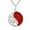 Red, variant on Sacred Balance Yin and Yang Abalone Shell Inlay Sterling Silver Necklace