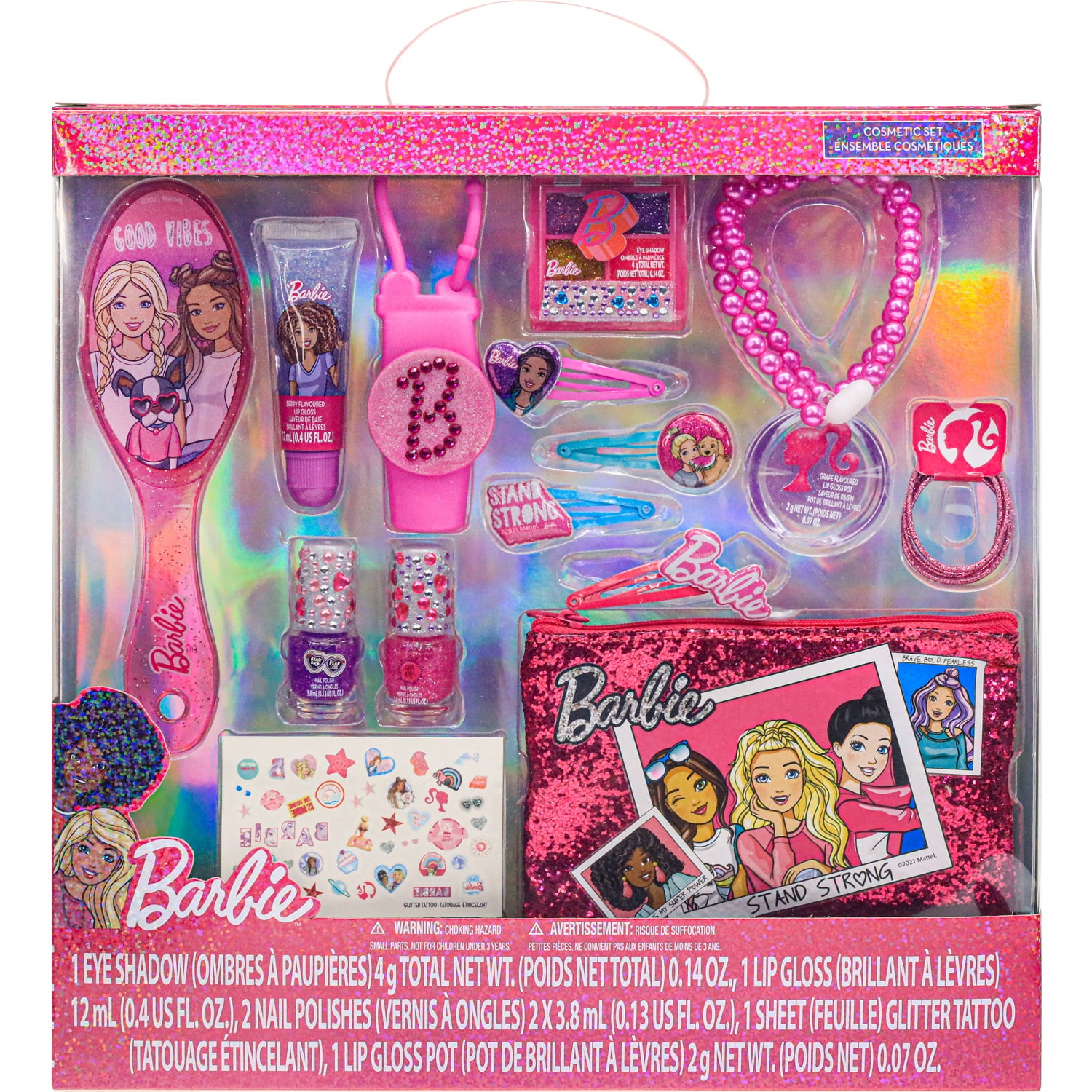 Barbie - Townley Girl Cosmetic Makeup Box Set for Girls, Ages 3 ...