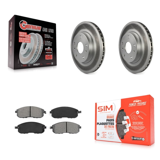 Transit Auto Front Coated Disc Brake Rotors and Semi-Metallic Pads Kit for Car Suzuki SX4 Crossover KGS-100394
