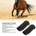 thumbnail image 3 of Botas para tendones de Caballo, Protección Cómoda para Saltar, Montar en Senderos, Lavables, Frente Abierto, Negro, 1 Par para Abrenamiento de Caballos, 3 of 7