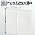 thumbnail image 5 of Infinitee Xclusives Premium Hand Towels Honey Comb Dobby - Quick Dry - 6 Pack, White, 16x28 In, 5 of 11