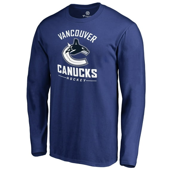 Men's Royal Vancouver Canucks Team Lockup Long Sleeve T-Shirt