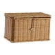 thumbnail image 2 of Canasta de almacenamiento con tapa rectangular Práctico decorativo Organizador casero Bin de almacenamiento para el dormitorio de la oficina Desk Baño 24CMX14CMX14CM, 2 of 8