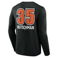 thumbnail image 3 of Men's Adley Rutschman Black Baltimore Orioles Fastball Player Name & Number Long Sleeve T-Shirt, 3 of 3