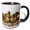 Black/White, variant on 3drose, Usa, Washington, Seattle. Mallard Ducks Clutch of Ducklings., 11oz Two-tone Yellow Mug