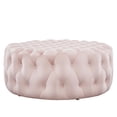 thumbnail image 4 of Modway Amour Tufted Button Large Round Performance Velvet Ottoman in Pink, 4 of 6