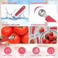 thumbnail image 4 of ZOURIH 3 Pcs tomato Corer tool Strawberry Huller Stem Remover,Handle with hole,Stainless Steel,Fruit Corer tool for tomato Strawberry,White, 4 of 8