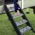 thumbnail image 2 of Yuyamidu Aztec Western Geometric RV Steps Covers Rugs 4 Pack RV Camper Step Stair Covers Rugs Non-Slip Camper Step Covers Blue RV Stair Carpet with Hook and Loop, 2 of 7