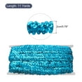 thumbnail image 2 of Uxcell 11 Yards 0.8 Inch Elastic Sequins Trim 2 Row Flat Sequin Strip Sequins Fabric Ribbon for Sewing Lake Blue, 2 of 5