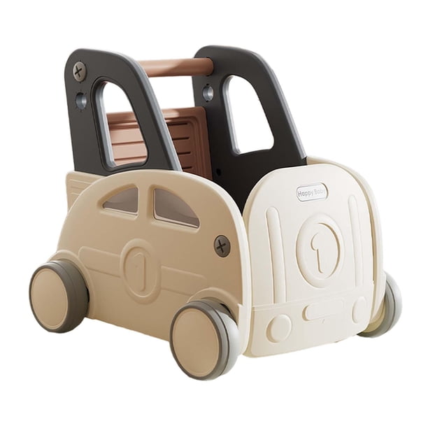 Andadores de aprendizaje para sentarse y levantarse, andadores de empuje interactivos para bebés, juguetes multifuncionales para aprender a caminar, Amarillo