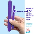 thumbnail image 2 of CraftySticks- 100 Pack 4.5 Inch Purple Popsicle Sticks for Crafts, Colored Wooden Craft Sticks for Kids Crafts, STEM Basics and DIY, 2 of 5