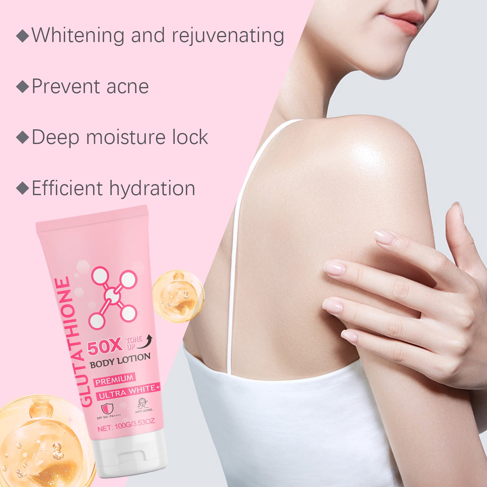 Alvantor Brightening Body Lotion with Glutathione and Arbutin for Even Skin Tone, 3.53oz