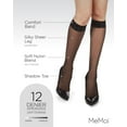 thumbnail image 3 of MeMoi Women's Crystal Sheer Knee Highs - Womens - Female, Queen 10-13, Black, 3 of 12