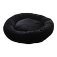 thumbnail image 4 of Cama para gatos con forma de dona, cómoda, lavable, suave, para otoño e invierno, para mascotas, nido para cachorros, gatitos y caniches de Pomerania. negro S, 4 of 8