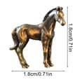 thumbnail image 3 of Horse Statue Bronze Copper Alloy Hand Carved Decorative Figurine | Desktop Shelf Ornament | Micro Landscape Art Sculpture | Unique Texture Design | 1 Piece, 3 of 6
