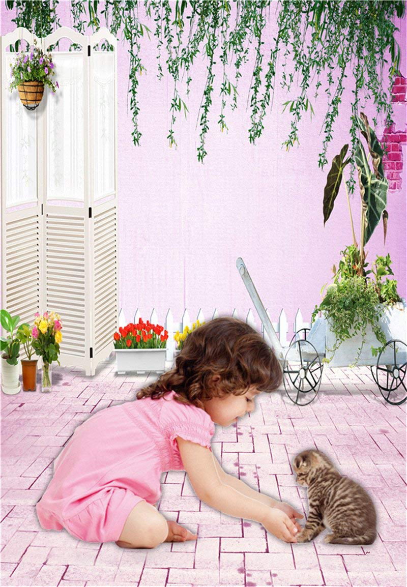 ABPHOTO Polyester Wicker Photography Backdrops Children Photo Studio Props Baby  Background Brick Wall 5x7ft 