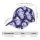 thumbnail image 2 of Fotbe blue starry sky Skull flower Gorro Clásico de Béisbol, Gorra Ajustable con Broche Snapback, Gorro de Exterior de Algodón Suave, 2 of 6