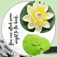 thumbnail image 3 of 24 Piezas Flores De Lirio De Agua De Espuma Flotante Artificial Flor De Loto Realista Con Hojas De Lirio De Agua Adorno De Hojas De Loto Para Estanque Piscina Jardín Aquariu, 3 of 5