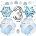 thumbnail image 2 of MMTX Frozen Theme Snow White Birthday Party Decoration Supplies, Blue White Ice Snow Balloon Garland Arch Kit with Snowflake Foil Balloon for Girl 1st Birthday Baby Shower Princess Party, 2 of 6