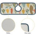 thumbnail image 3 of GZHJMY 4PCS Faucet Absorbent Mat, Cute Forest Trees Animals Washable Sink Splash Guard Drip Catcher, Kitchen Bath Countertop Microfiber Sink Drying Mats for Kitchen, 3 of 7