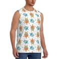 thumbnail image 2 of Pofeuu Sea Turtle Print Men's Muscle T-Shirt, Sleeveless, Muscle Tank, Classic Muscle Tee Top For Men Casual Sleeveless Muscle T-Shirt Trendy Clothes-Small, 2 of 7