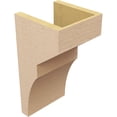 thumbnail image 5 of 8"W x 8"D x 16"H Wide Monterey Rough Cedar Woodgrain TimberThane Corbel, Primed Tan, 5 of 6
