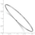 thumbnail image 3 of 14K White Gold bracelet Bangle Diamond-cut 2 mm 2mm Slip-on, 3 of 3