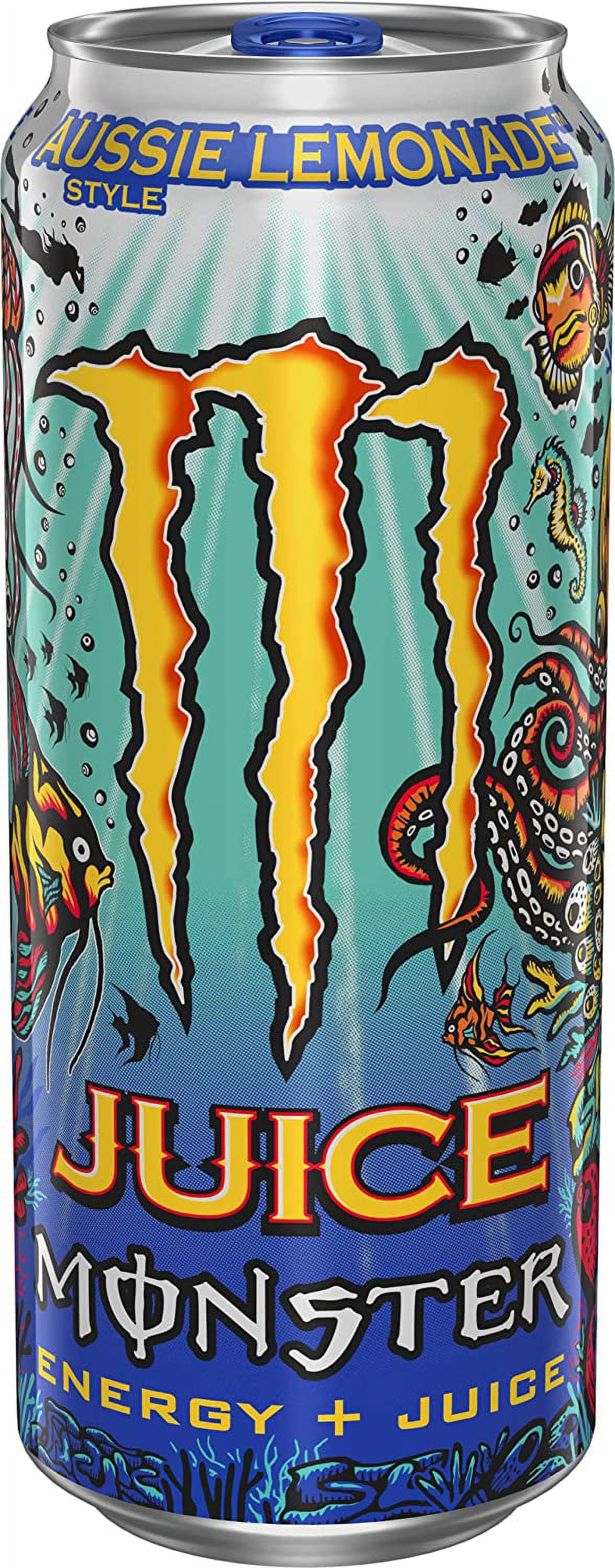 Monster Energy Juice Aussie Style Lemonade, Energy Juice, 16 Oz (Pack of 15) Aussie Style Lemonade 16 Ounce (Pack of 15)