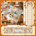 thumbnail image 6 of Table Runner 48 Inches Long, Fall Maple Leaf Decorative Table Runner for Party Wedding Home Decor, Thanksgiving Pumpkins Squirrel Green Wooden Dresser Scarves for Bedroom Kitchen Decor 13x48 Inch, 6 of 8