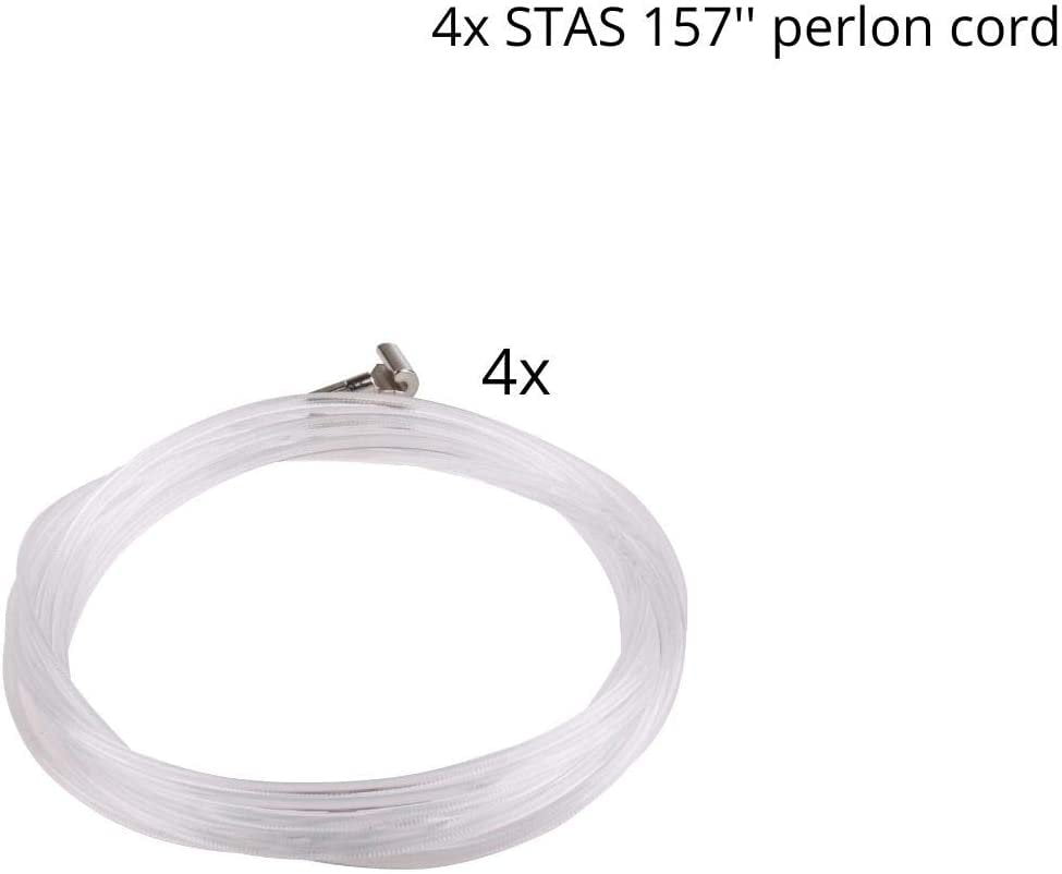 STAS Perlon Cord with Cobra - 4x 157 cord - Picture Hanging System - Photo Rail System - Hanging Cord - For Multiple STAS Rails