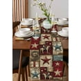 thumbnail image 4 of nqOlkjepod Texas Star Vintage Table Runner 72 Inches Long Farmhouse Dress Scarves, Country Star Western Cowboy Dining Tablerunner for Coffee Table/Kitchen Island/Party Décor, 16" x 72", 4 of 8
