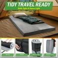thumbnail image 3 of Memory Foam Camping Mattress - 3.5-Inch Thick Sleeping Pad for Camping Gear - Dual-Layer Roll Up Portable Bed for Car, Truck, Camp Tent, Cot Mattress, or Sleepover Guests by Wakeman Outdoors (Gray), 3 of 8