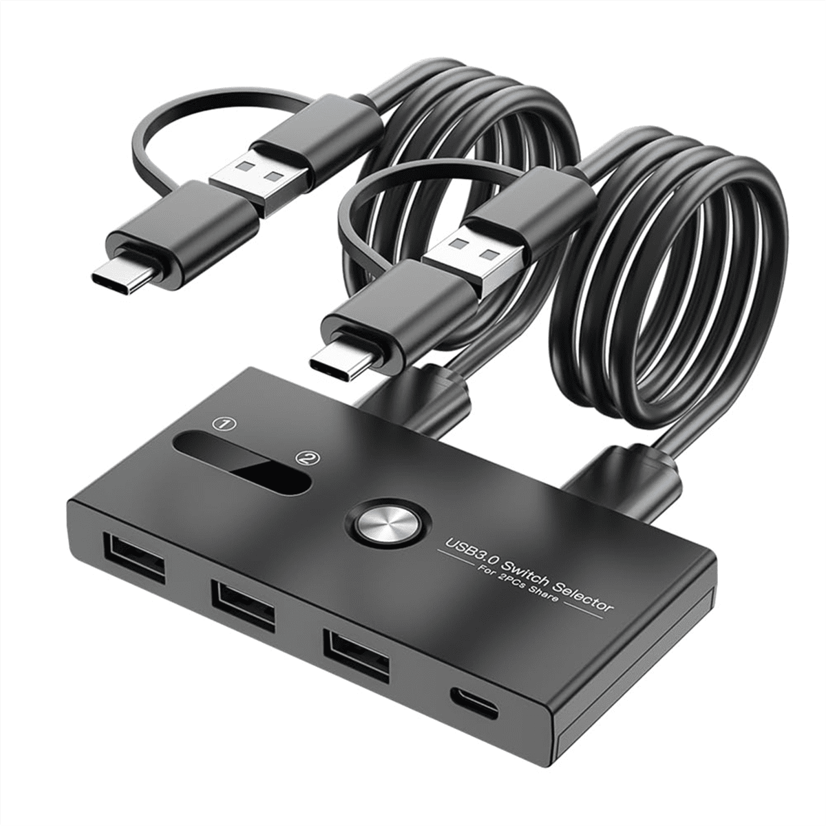 Upgrade TYPE C+USB3.0 Switch 2 in 4 Out Printer Sharer Keyboard and Mouse/Scanner USB C KVM SWITCH New