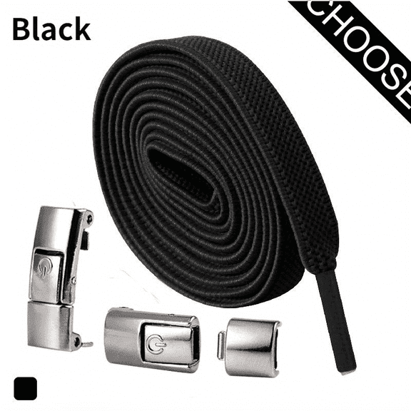 GYTY Press Lock Shoelaces Without Ties Elastic Laces Sneaker Widened Flat No Tie Shoe Laces Adult Shoelace For Shoes
