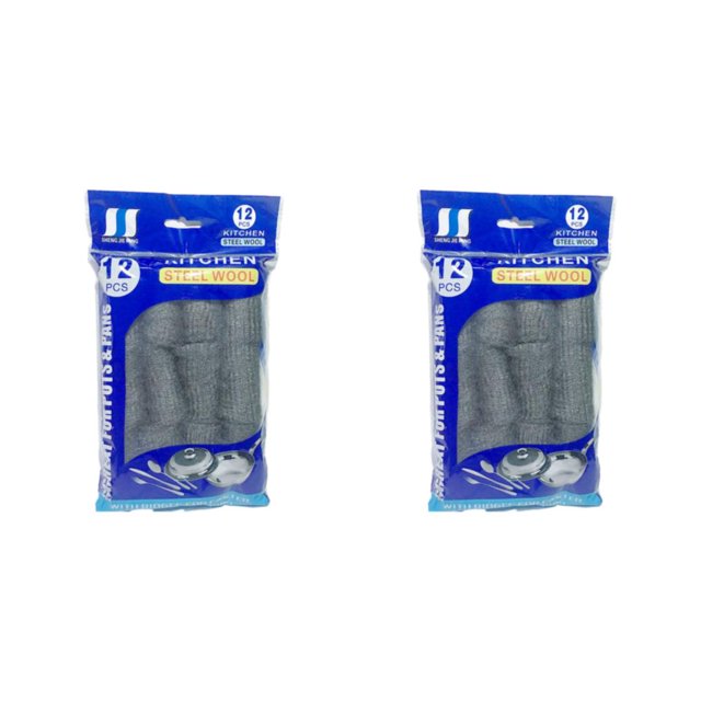 Langgg 12x Easy And Efficient Kitchen Cleaning With Steel Wool Kitchen Cleaning Steel Wool Metal Kitchen Steel Wool Durable As Shown 2Set