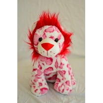 Valentine's Day Hug Me Red Pink Leopard Lion 12" Plush Soft Stuffed Gift Toy New