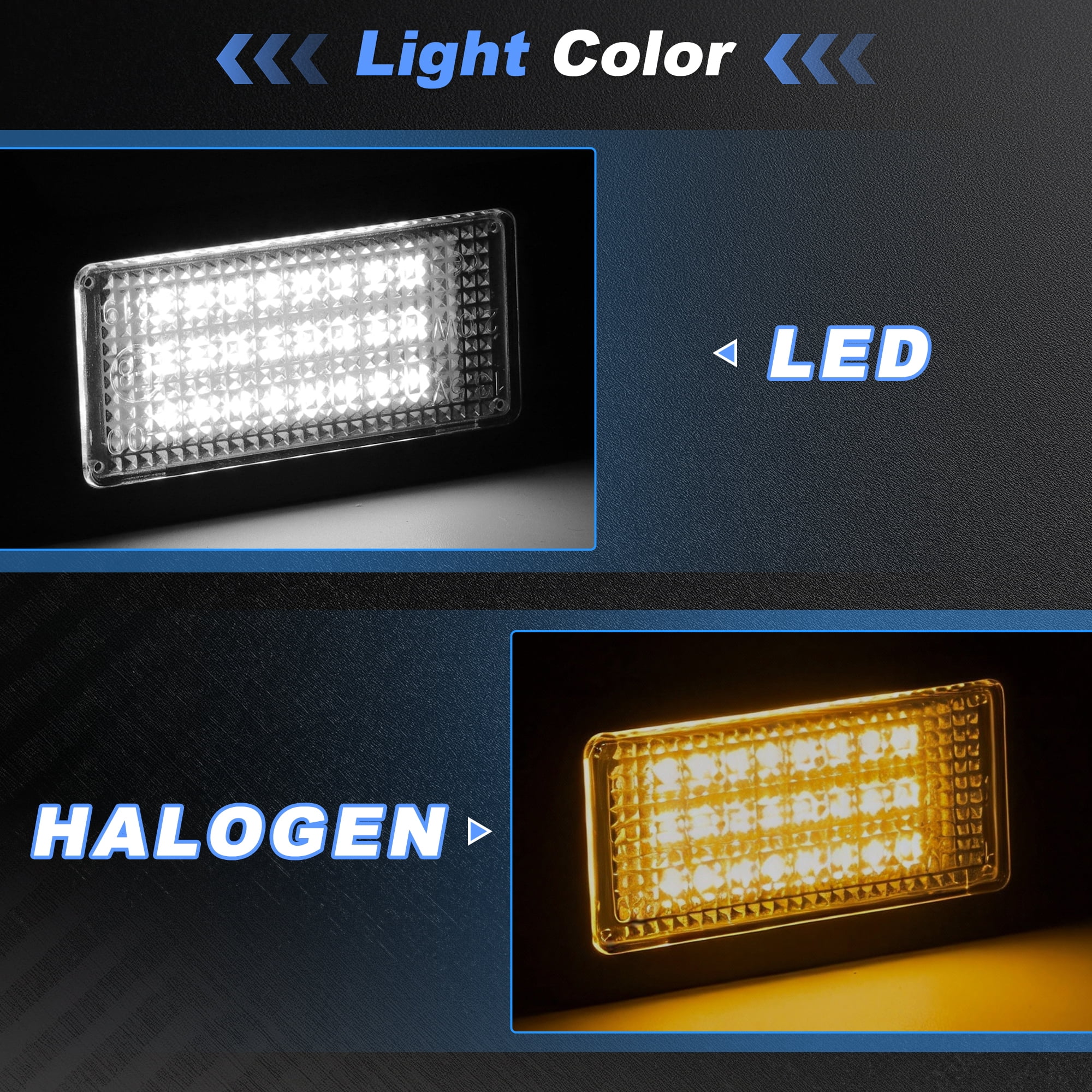 Unique Bargains LED License Plate Light for Opel Corsa C 2000-2006 for Opel Corsa D + OPC 2006-2011 White Light LED Tag Light Plastic No.6223506/9164143 1 Set