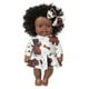thumbnail image 2 of Muñeca afroamericana realista de 30 cm con ropa extraíble | Muñeca lavable de vinilo negro para niñas | Cuerpo suave y cabello rizado | Juguete de simulación para niños, 2 of 5