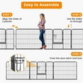 thumbnail image 4 of Demi Bonn 31"x24" Dog Playpen Outdoor 8-Panels Dog Pen Large Indoor Metal Puppy Pet Playpen for Small Dogs Run Fence, Black, 4 of 7