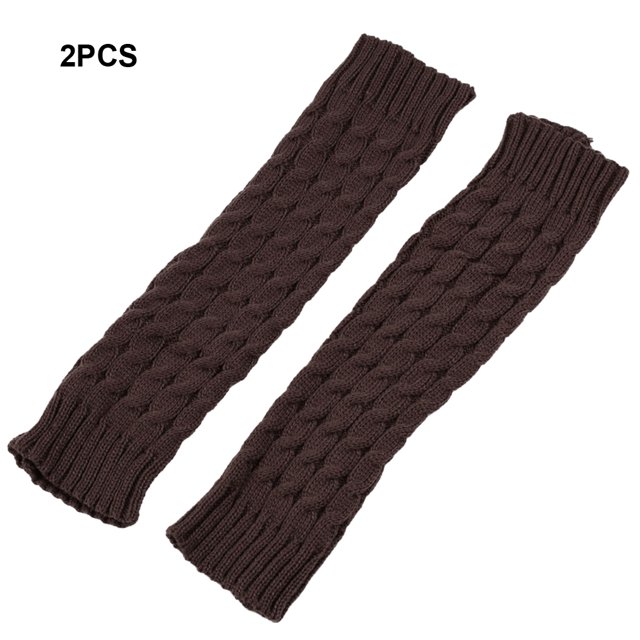 Baohd Exquisite Craft Leg Warmers Designed To Beautify Curves For Skirts And Combination Long Socks Fiber Knee Socks coffee 42cm 1Set