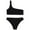 Black, variant on for Women One Shoulder Bikini Top and Bottoms Tea Green S