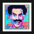 thumbnail image 2 of Stephen Chambers 12x12 Black Ornate Wood Framed With Double Matting Wall Art Titled - Sacha Baron Cohen, 2 of 6