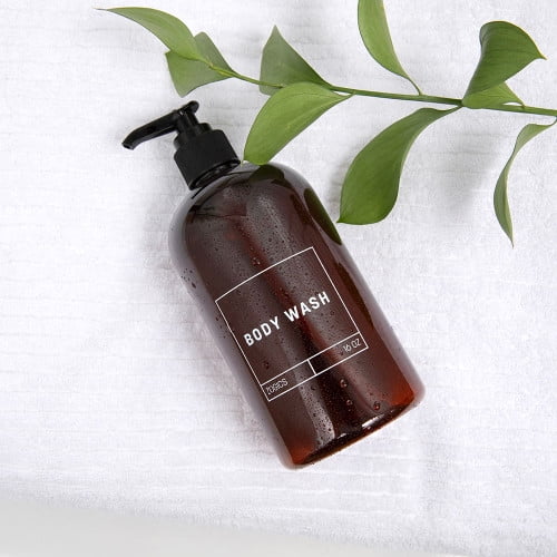 Zogics Body Wash Dispenser, 16 oz Refillable Bottle