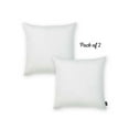thumbnail image 2 of Farmhouse Set of 2 Decorative Throw Pillow Solid Color 20" x 20" White Square for Couch, Bedding, 2 of 4