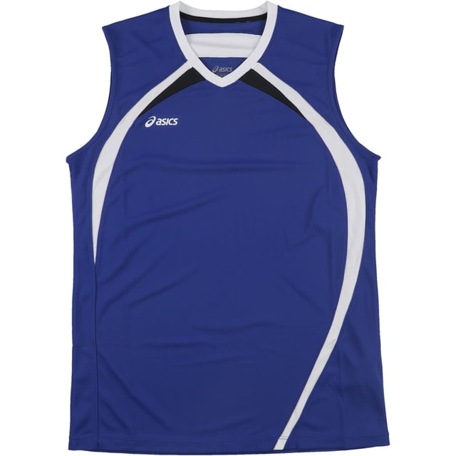 ASICS Mens 3-Tone Tank Top, Blue, X-Large