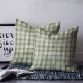 thumbnail image 2 of 26x26 Pillow Covers Set of 2, Sage Green Plaid Throw Pillow Covers Decorative Couch Cushion Case, Modern Art Checkered Farmhouse Microfiber Square Pillowcases for Bedroom Car Living Room, 2 of 7