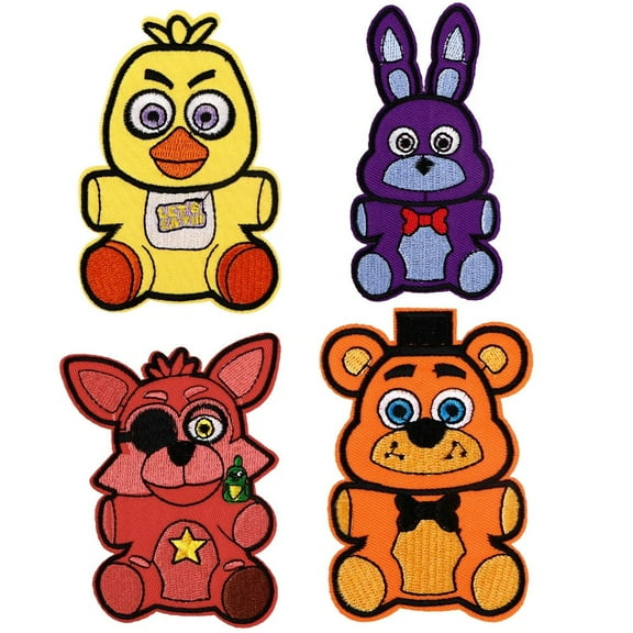 Five Nights At Freddy's Set of 4 Character Iron On Patches