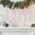 thumbnail image 6 of Luckky 18 pcs Crystal Christmas Ornaments, Hanging Acrylic Snowflake for Christmas Tree Decorations Clear Crystal Ornaments with Icicle Drop for Xmas Decor New Year Party Wedding Home Decor, 6 of 9